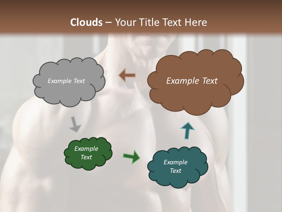 Strength Male Beauty Bicep PowerPoint Template