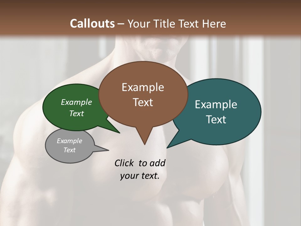 Strength Male Beauty Bicep PowerPoint Template