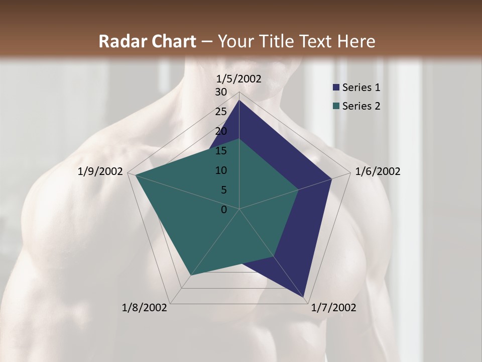 Strength Male Beauty Bicep PowerPoint Template