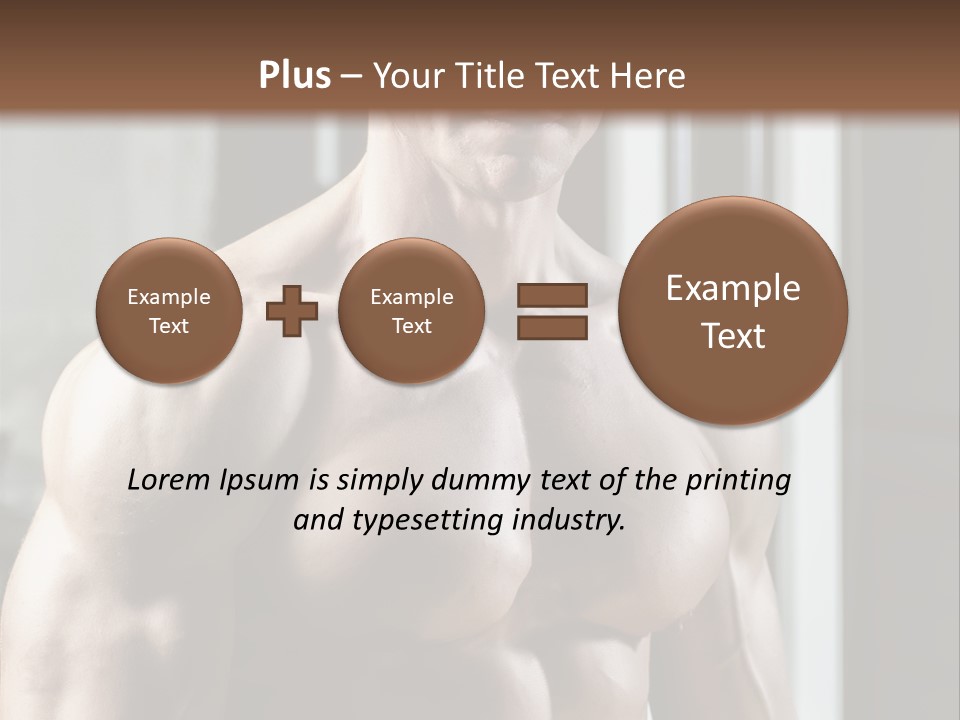 Strength Male Beauty Bicep PowerPoint Template