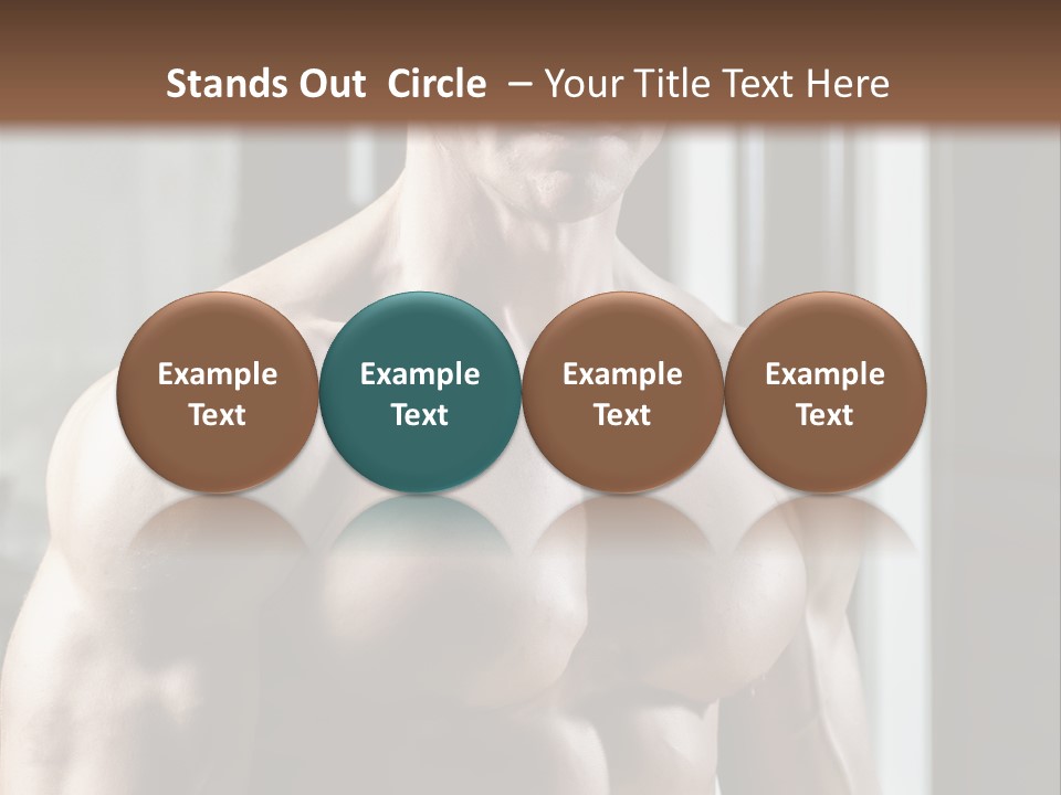 Strength Male Beauty Bicep PowerPoint Template