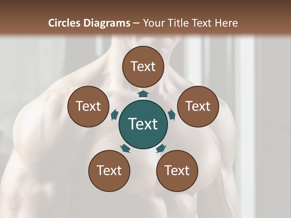 Strength Male Beauty Bicep PowerPoint Template