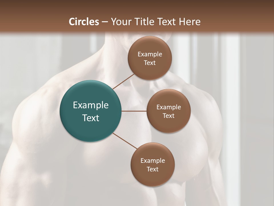 Strength Male Beauty Bicep PowerPoint Template