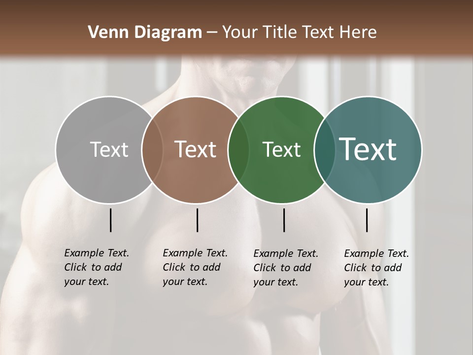 Strength Male Beauty Bicep PowerPoint Template