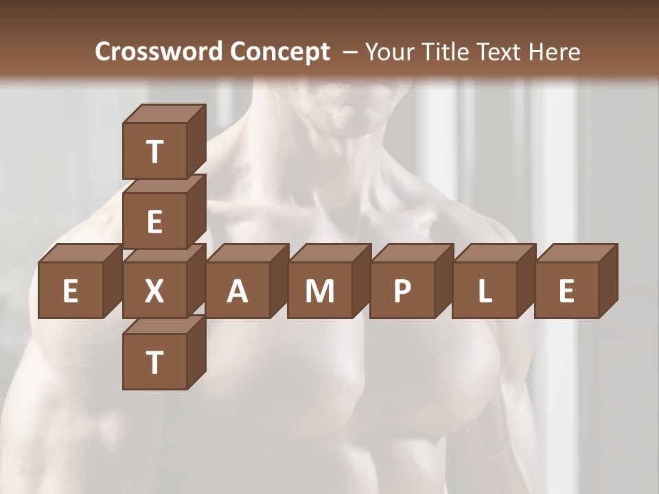 Strength Male Beauty Bicep PowerPoint Template