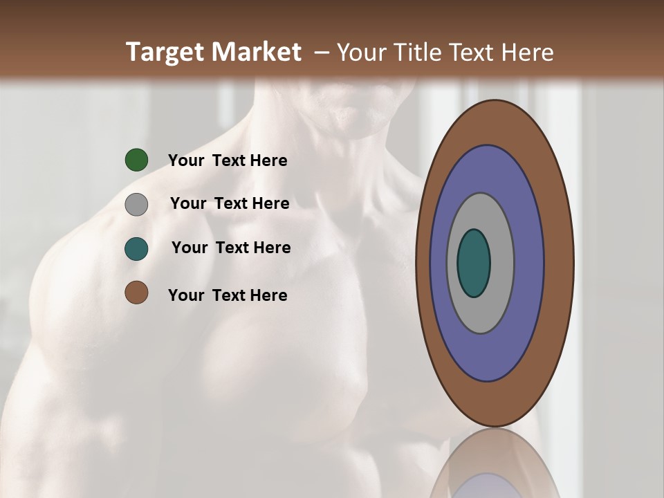 Strength Male Beauty Bicep PowerPoint Template