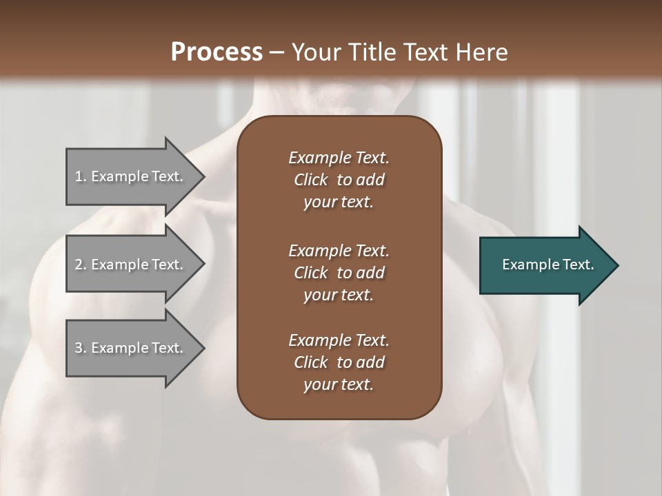 Strength Male Beauty Bicep PowerPoint Template