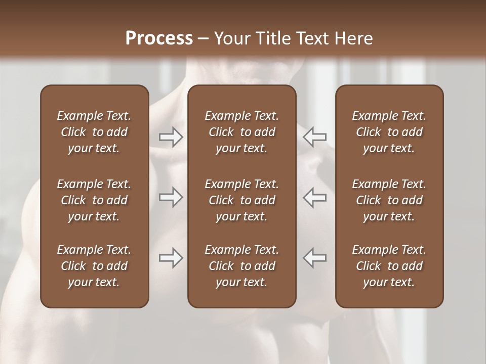 Strength Male Beauty Bicep PowerPoint Template
