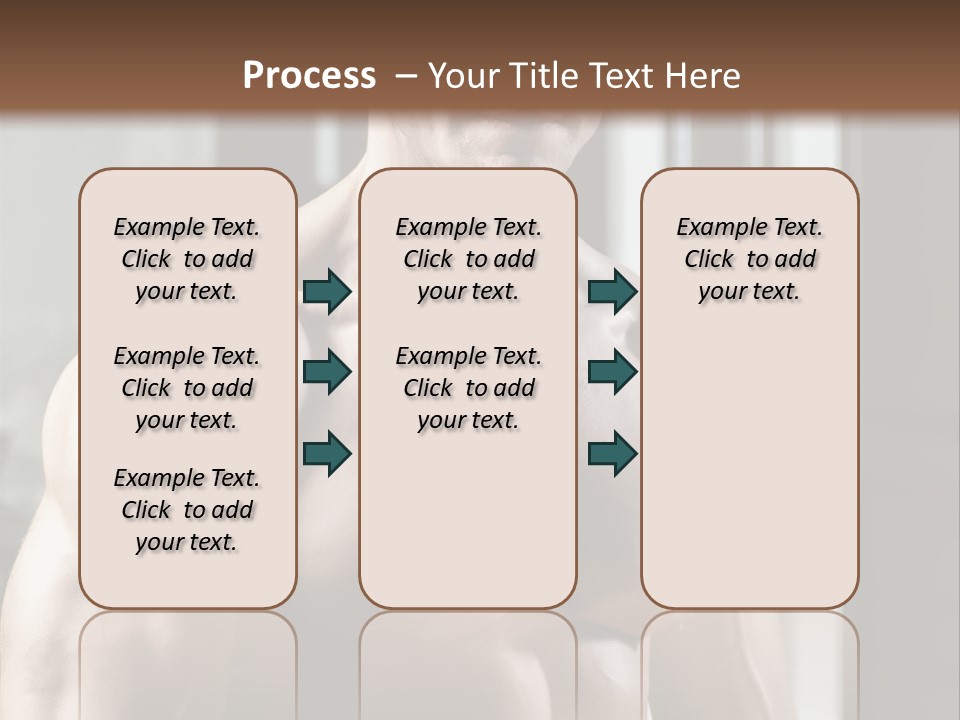Strength Male Beauty Bicep PowerPoint Template