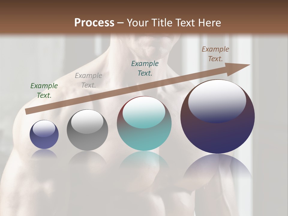 Strength Male Beauty Bicep PowerPoint Template