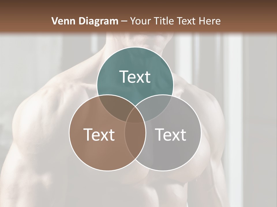 Strength Male Beauty Bicep PowerPoint Template