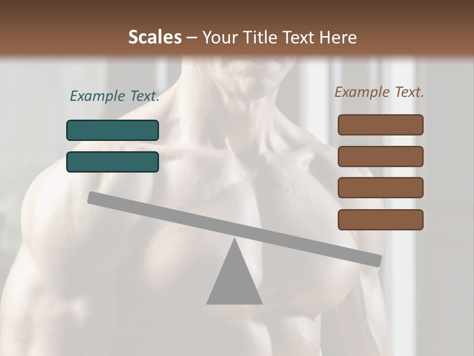 Strength Male Beauty Bicep PowerPoint Template