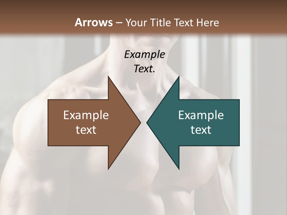 Strength Male Beauty Bicep PowerPoint Template