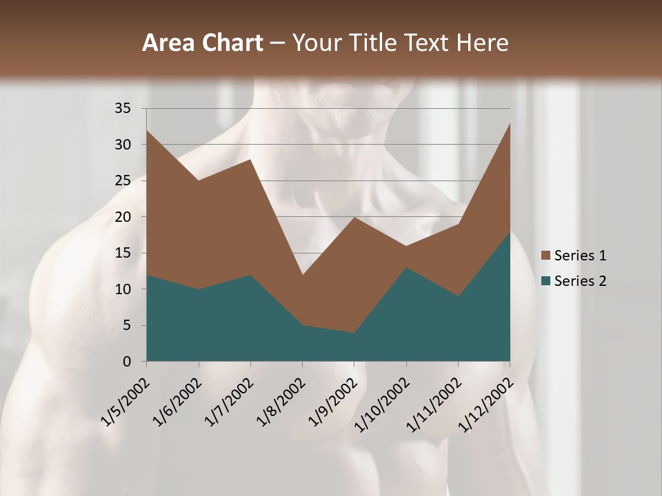Strength Male Beauty Bicep PowerPoint Template