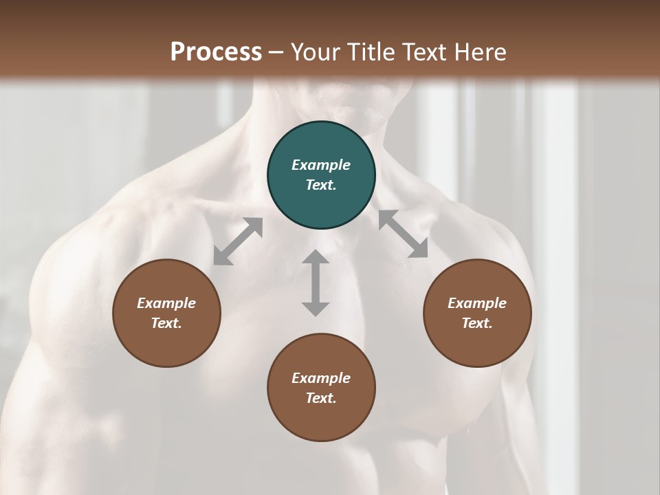 Strength Male Beauty Bicep PowerPoint Template