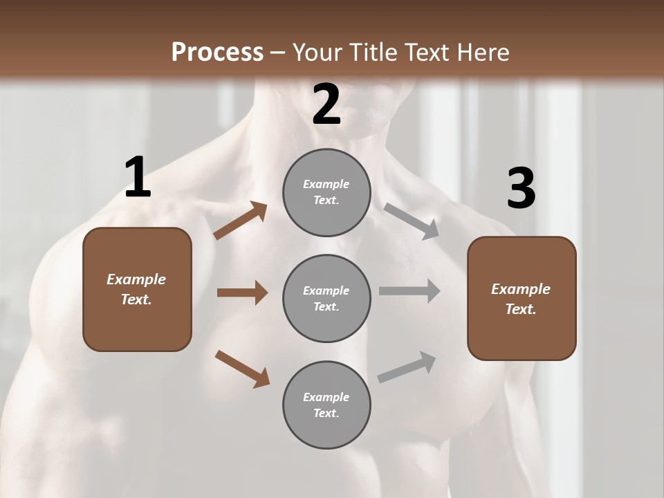 Strength Male Beauty Bicep PowerPoint Template