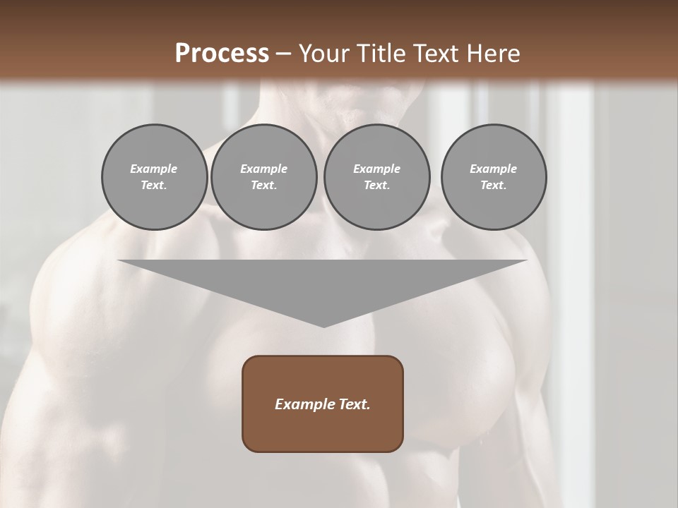 Strength Male Beauty Bicep PowerPoint Template