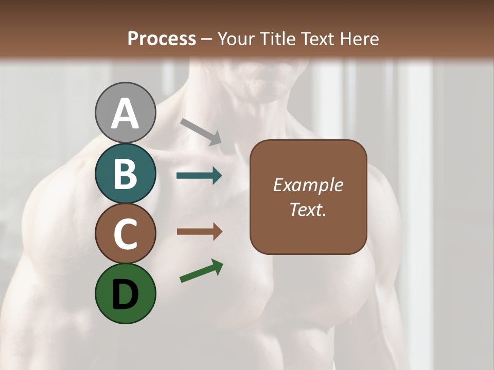 Strength Male Beauty Bicep PowerPoint Template