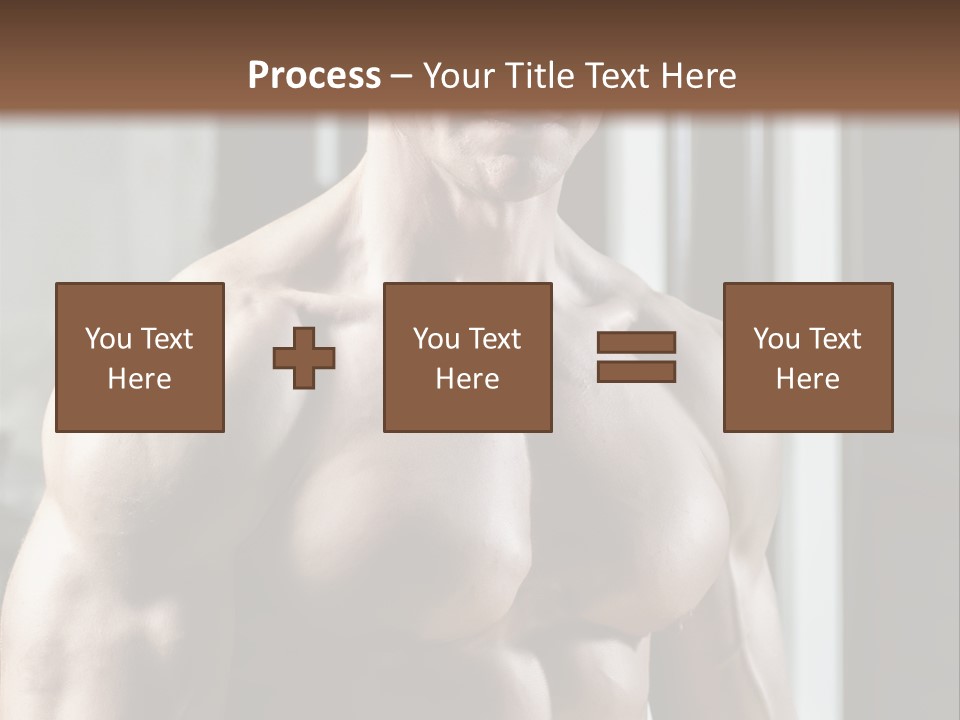 Strength Male Beauty Bicep PowerPoint Template