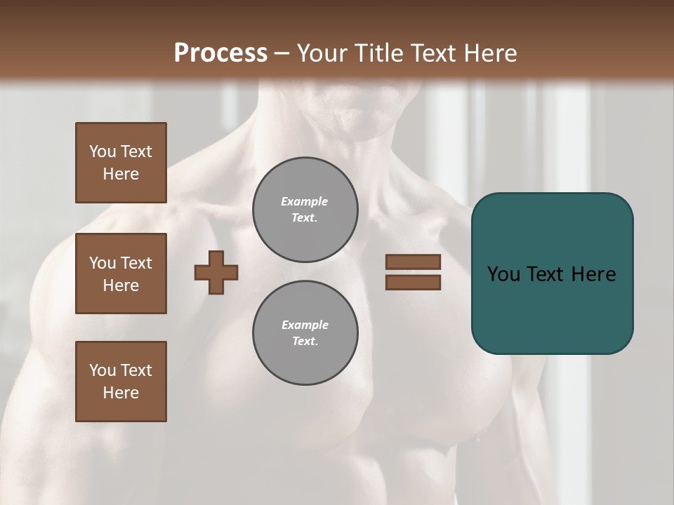 Strength Male Beauty Bicep PowerPoint Template