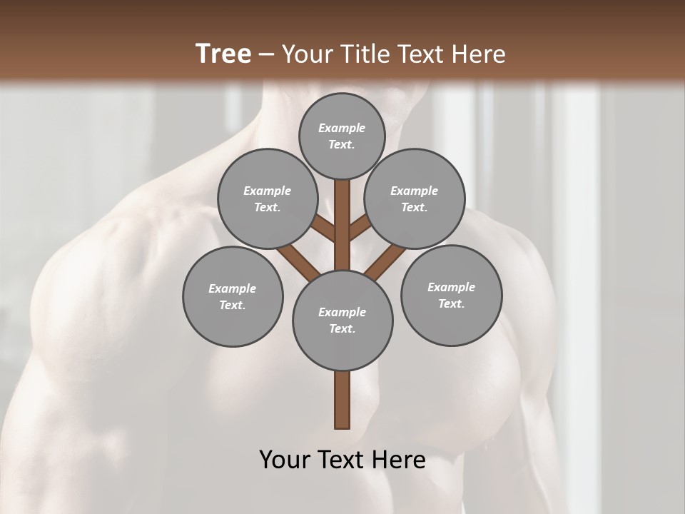 Strength Male Beauty Bicep PowerPoint Template