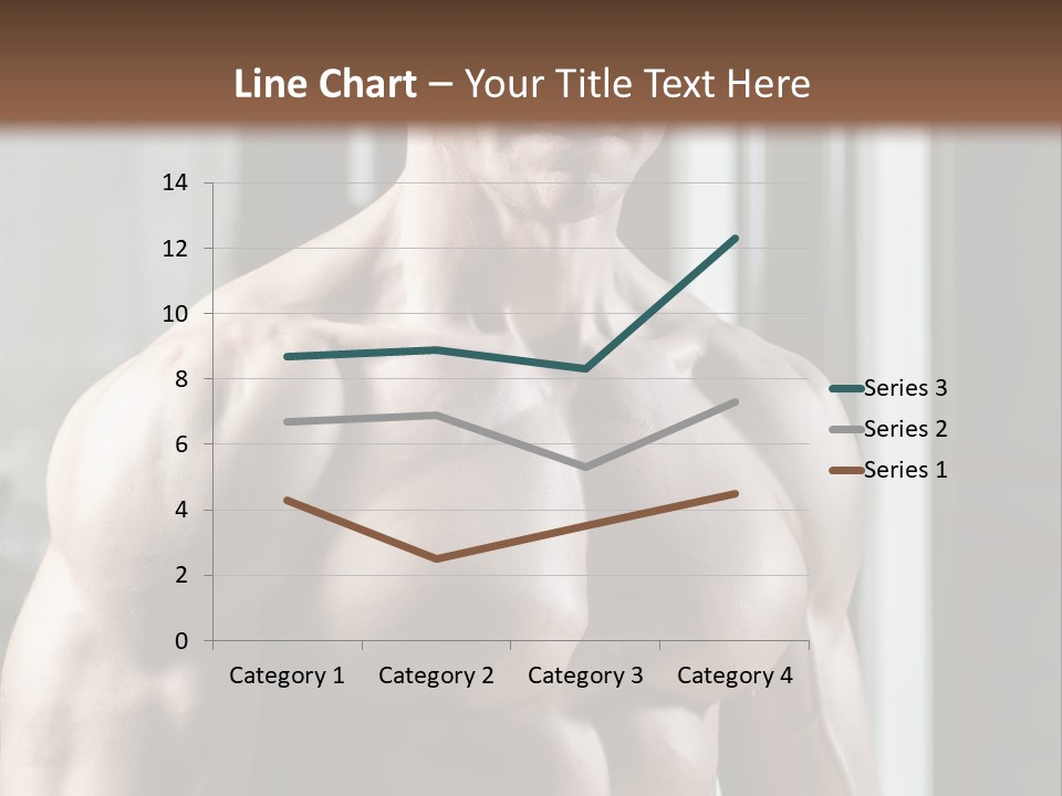 Strength Male Beauty Bicep PowerPoint Template