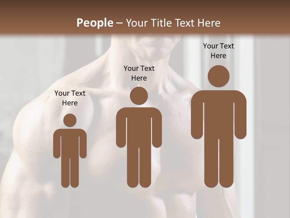 Strength Male Beauty Bicep PowerPoint Template