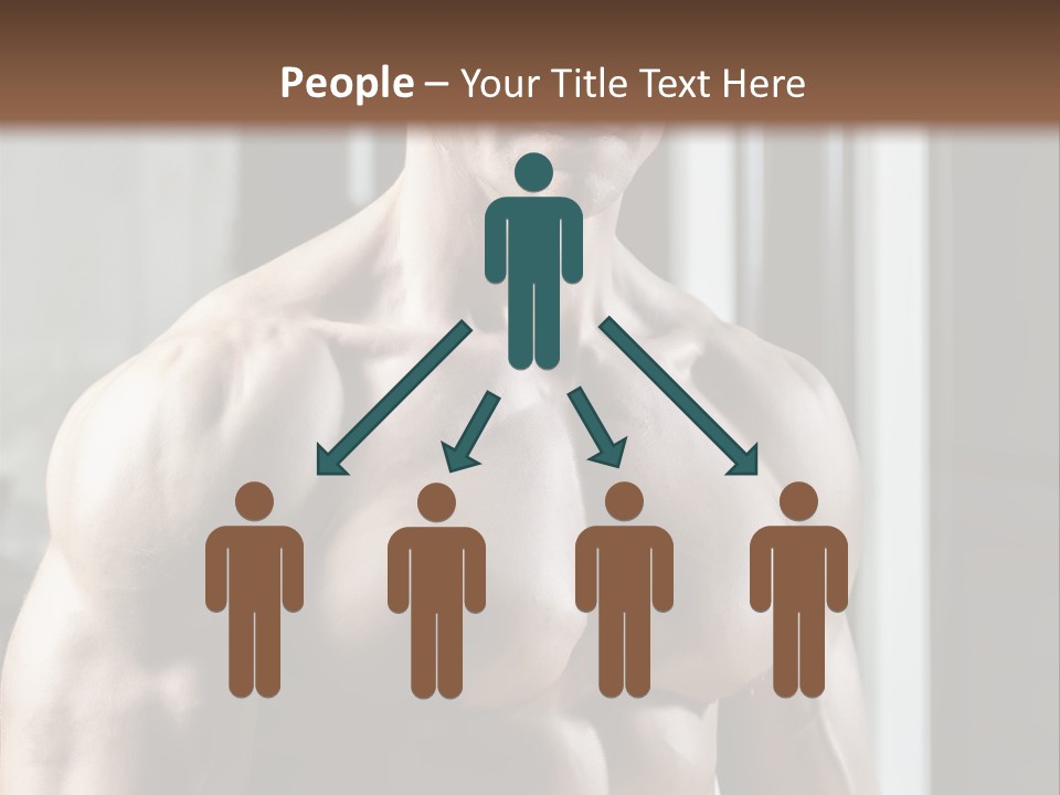 Strength Male Beauty Bicep PowerPoint Template