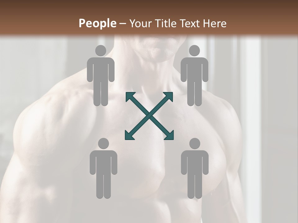 Strength Male Beauty Bicep PowerPoint Template