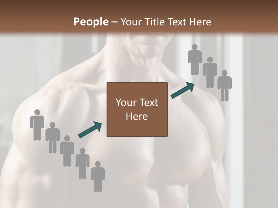 Strength Male Beauty Bicep PowerPoint Template