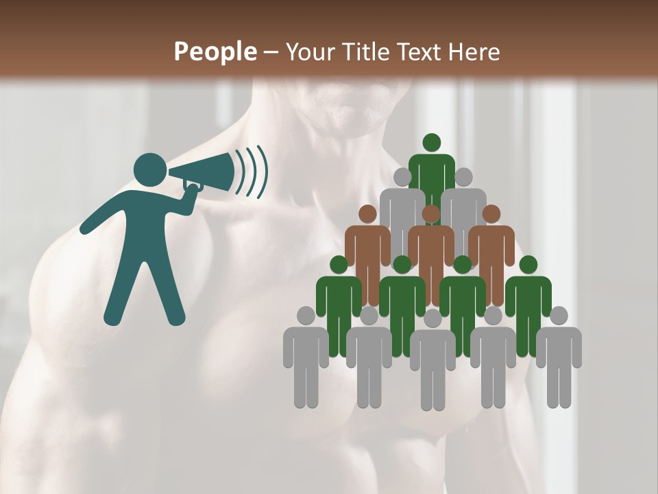 Strength Male Beauty Bicep PowerPoint Template