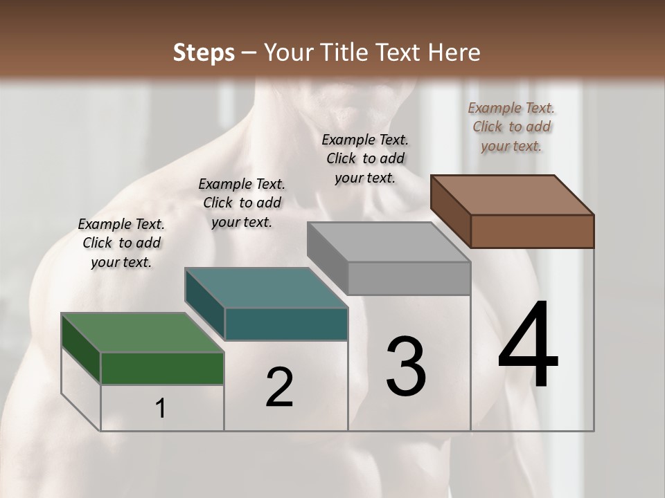 Strength Male Beauty Bicep PowerPoint Template