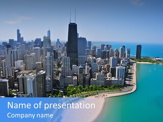 High Rise Center John Hancock PowerPoint Template