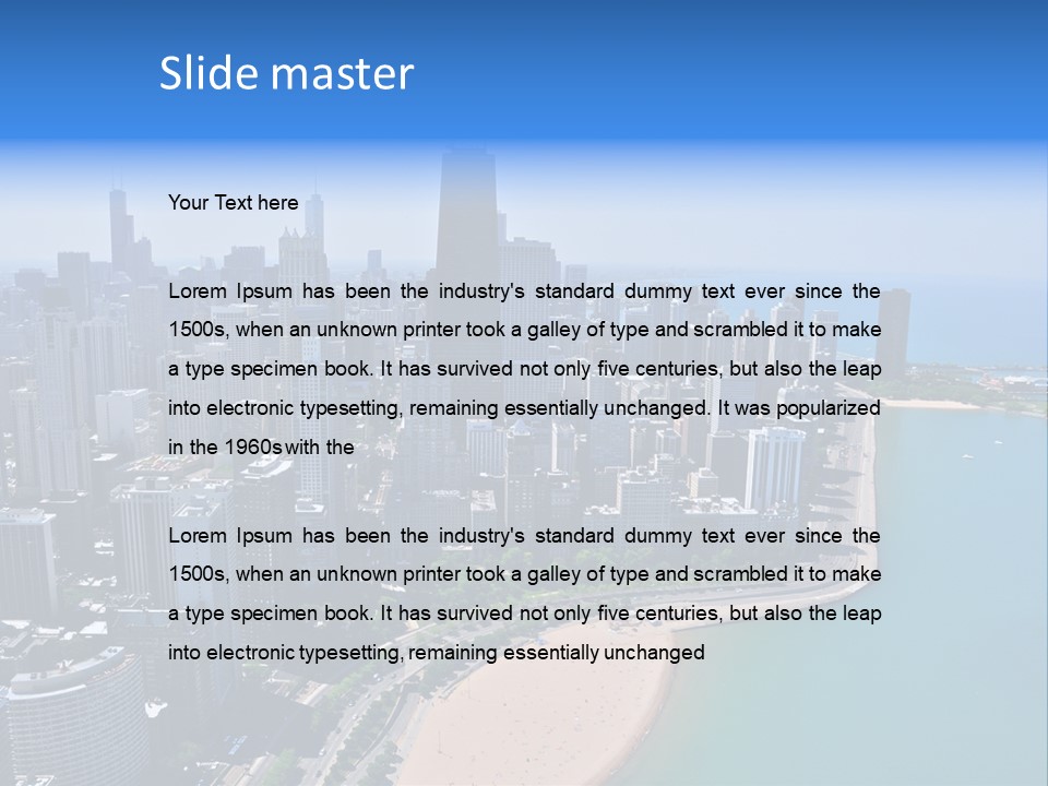 High Rise Center John Hancock PowerPoint Template