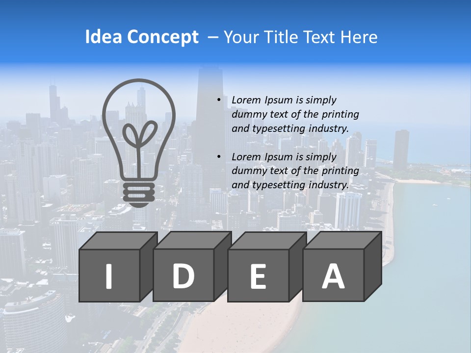 High Rise Center John Hancock PowerPoint Template