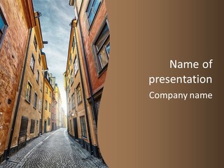 Narrow Perspective Window PowerPoint Template