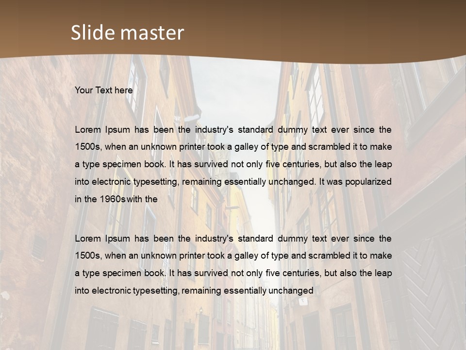 Narrow Perspective Window PowerPoint Template