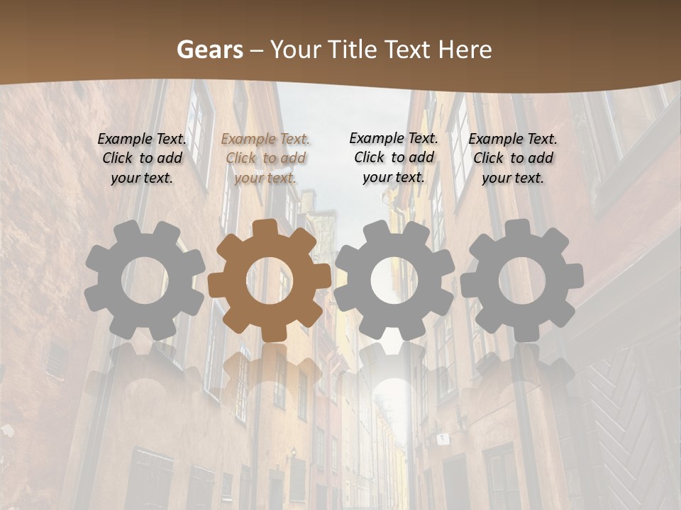 Narrow Perspective Window PowerPoint Template