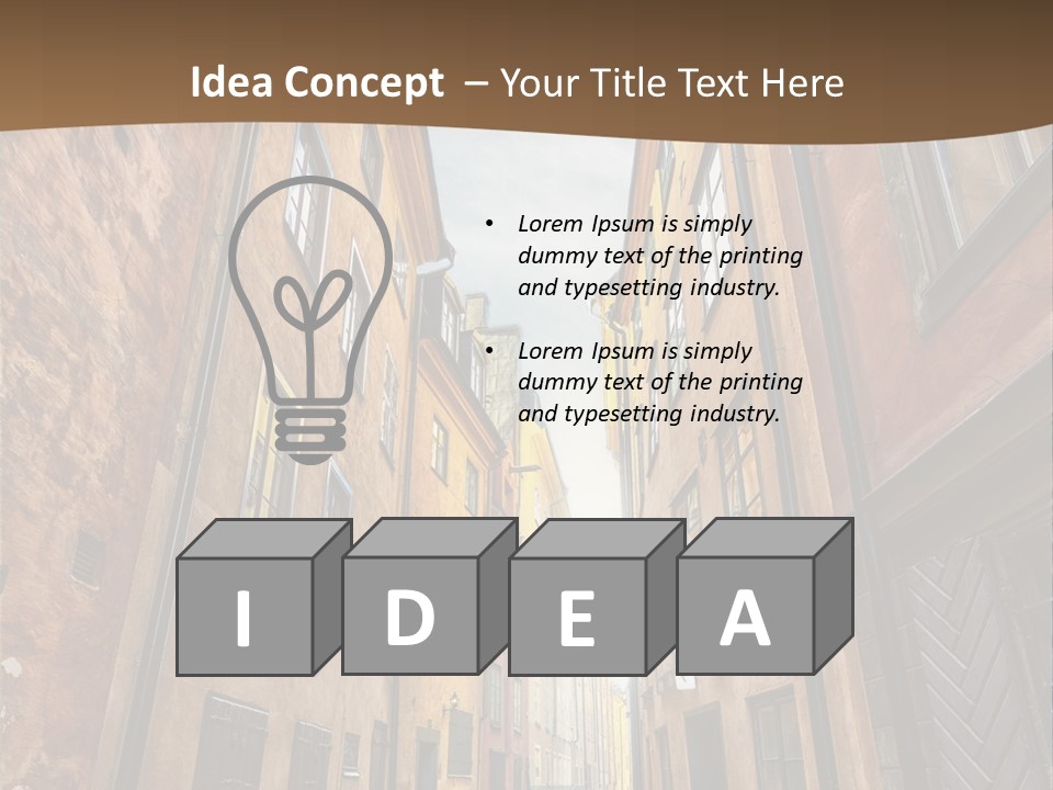 Narrow Perspective Window PowerPoint Template