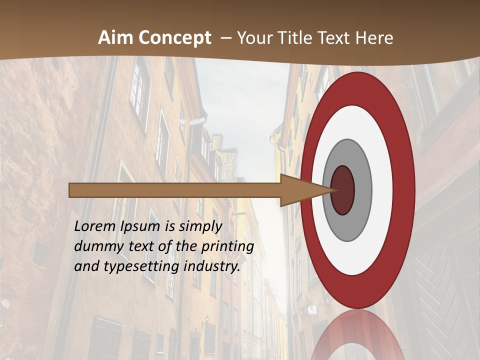 Narrow Perspective Window PowerPoint Template