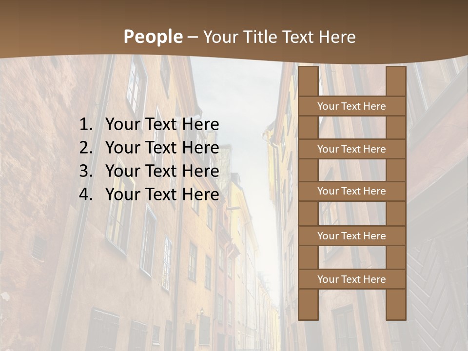 Narrow Perspective Window PowerPoint Template
