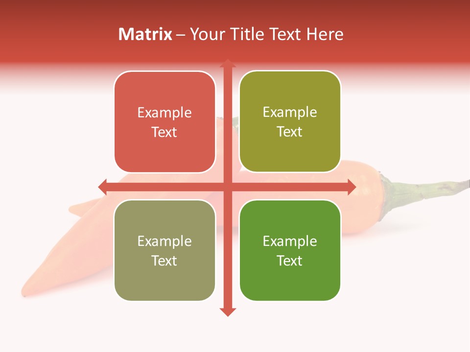 Two Orange Hot Peppers On A White Background PowerPoint Template