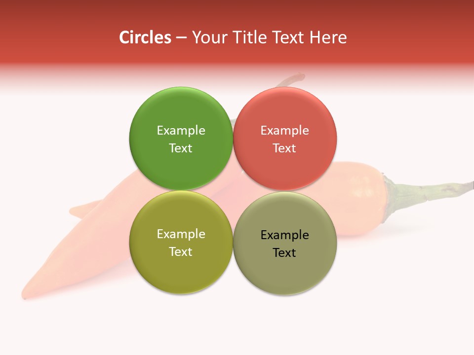 Two Orange Hot Peppers On A White Background PowerPoint Template