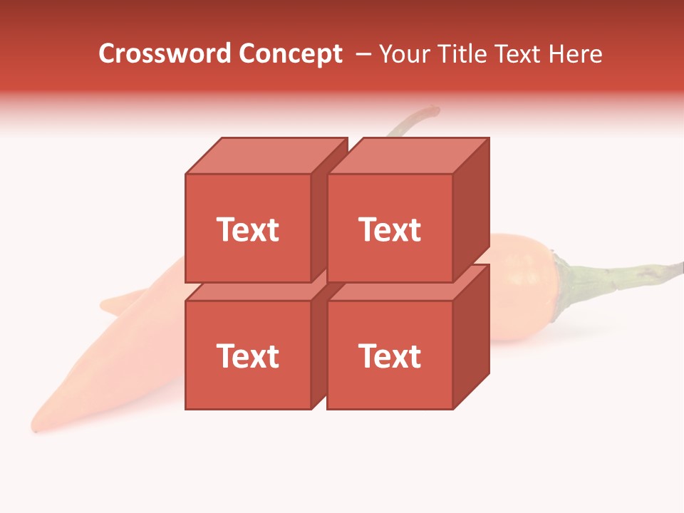 Two Orange Hot Peppers On A White Background PowerPoint Template