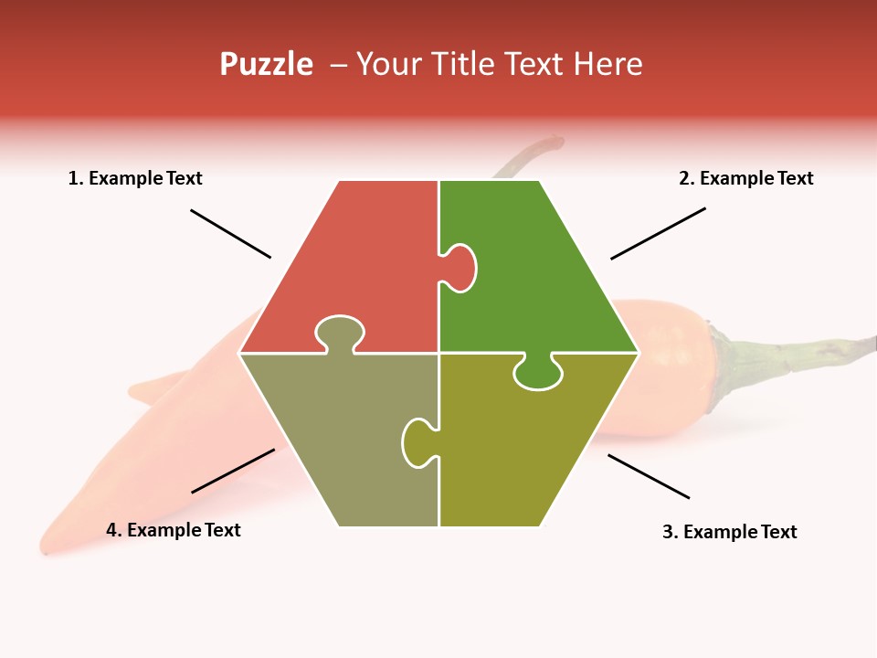 Two Orange Hot Peppers On A White Background PowerPoint Template