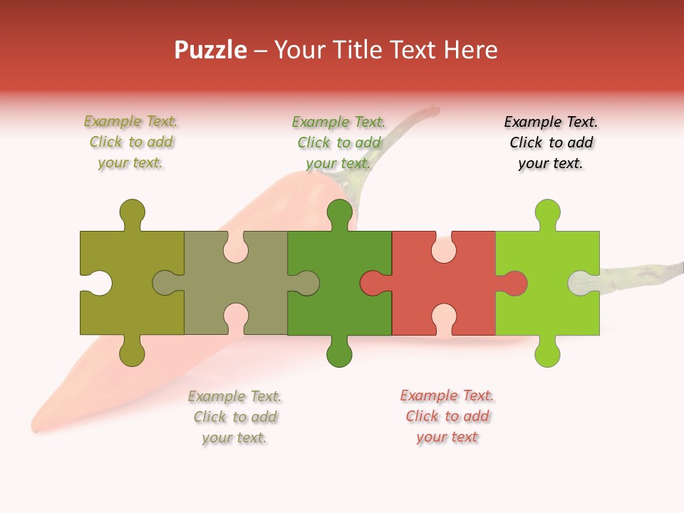 Two Orange Hot Peppers On A White Background PowerPoint Template