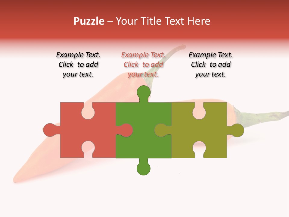 Two Orange Hot Peppers On A White Background PowerPoint Template