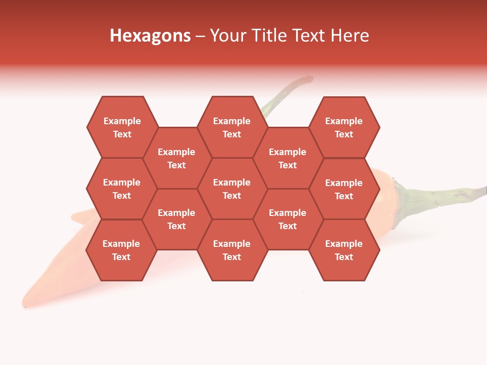 Two Orange Hot Peppers On A White Background PowerPoint Template