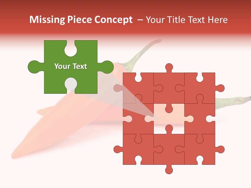 Two Orange Hot Peppers On A White Background PowerPoint Template