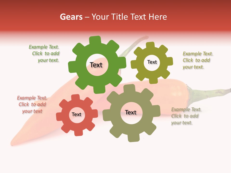 Two Orange Hot Peppers On A White Background PowerPoint Template